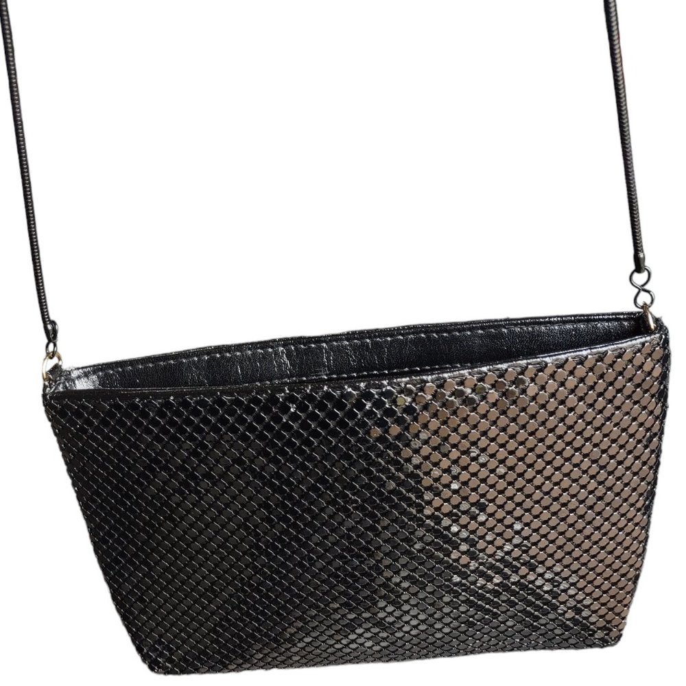 Mesh Black Dressy Crossbody Bag